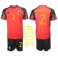 Camisa de Futebol Bélgica Toby Alderweireld #2 Equipamento Principal Infantil Mundo 2022 Manga Curta (+ Calças curtas)